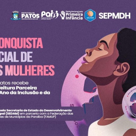 Munic�pio de Patos recebe 'Selo Social Prefeitura Parceira das Mulheres'