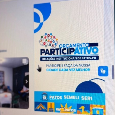 Popula��o de Patos pode levar sugest�es ao Or�amento Participativo pela internet; veja