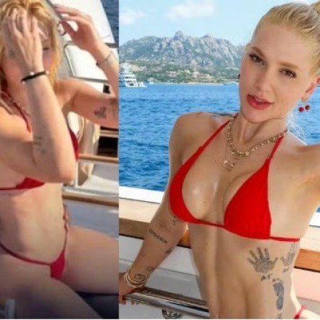 Virginia senta no colo de Vini Jr durante passeio de barco e foto ganha a web