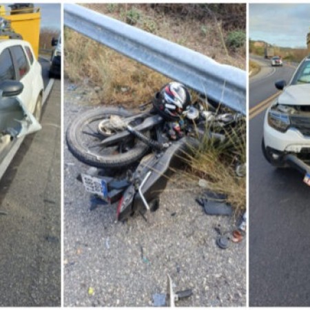 Homem morre em colis�o envolvendo carro e moto na Serra de Santa Luzia