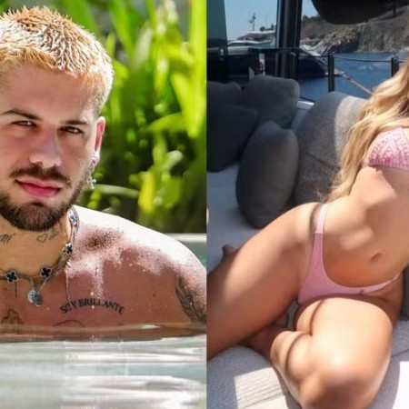 Z� Felipe aparece aos beijos com Lara Jucah em after no Rio; veja fotos!