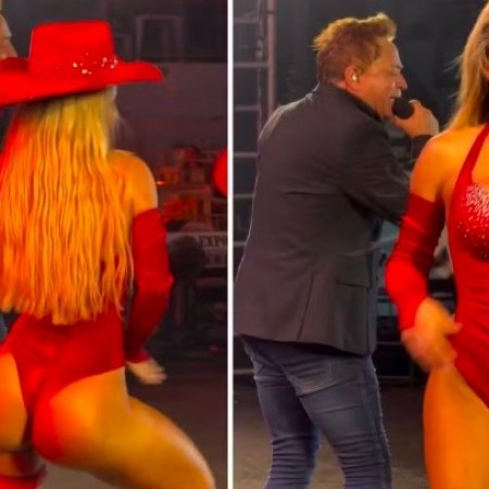 Bailarinas de Leonardo roubam a cena com figurino sexy e dividem opini�es