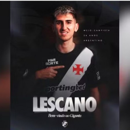 Vasco anuncia ex-Argentinos Juniors Lescano como seu quinto refor�o da janela
