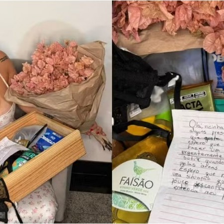 Vizinha envia cesta com suti� e faz pedido inusitado a moradora