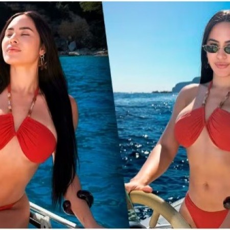 Isabelle Nogueira compartilha cliques de biqu�ni na It�lia: 'Realizada'