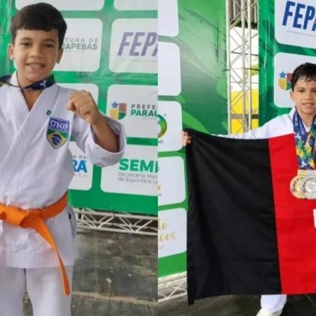 Patoense Luccas Martins, de 11 anos, conquista ouro e prata no Pan-Americano de Karat� no Par�