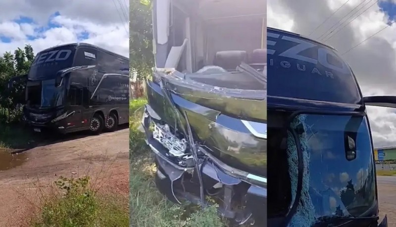 �nibus de Zezo atropela cavalo na BR-230, na Para�ba