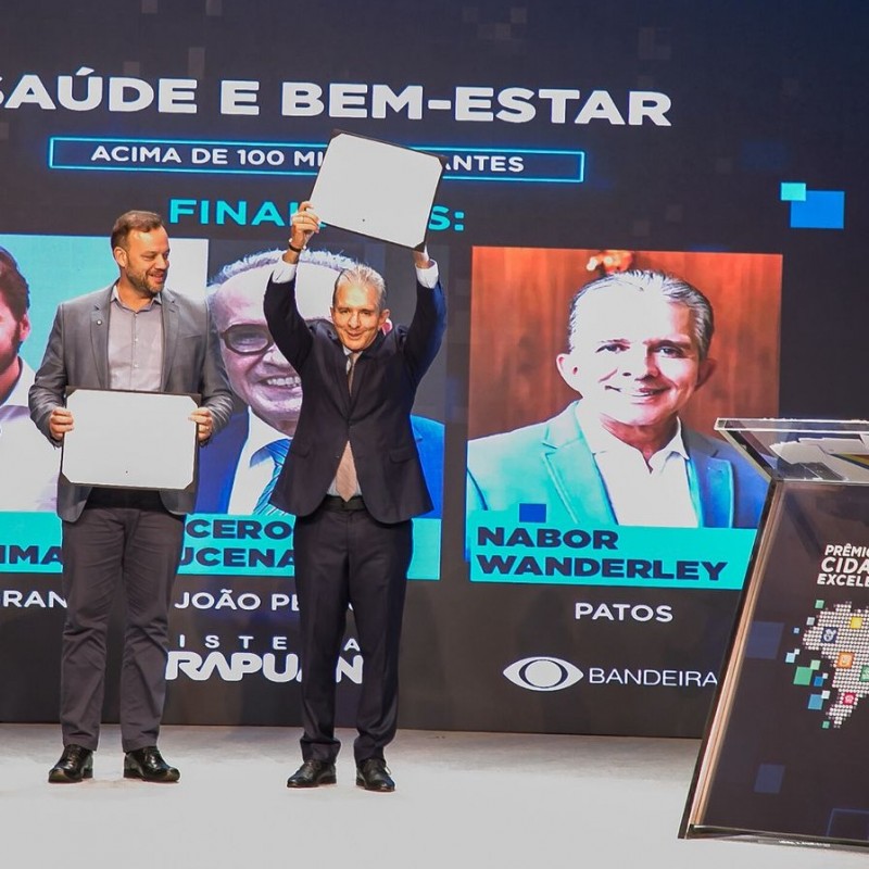 Patos ganha 1 lugar em Sade, Bem-Estar e Educao no Prmio Band Cidades Excelentes 