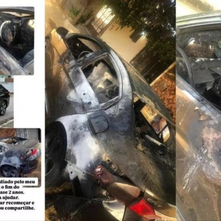 Mulher tem carro incendiado em Patos e pede ajuda; ex-marido é suspeito de atear fogo