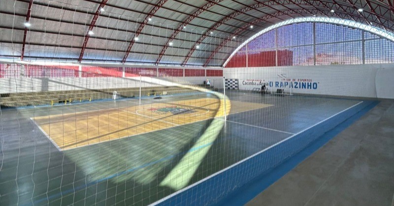 Ginásio de Esportes O Rapazinho em Cacimba de Areia é reformado e modernizado